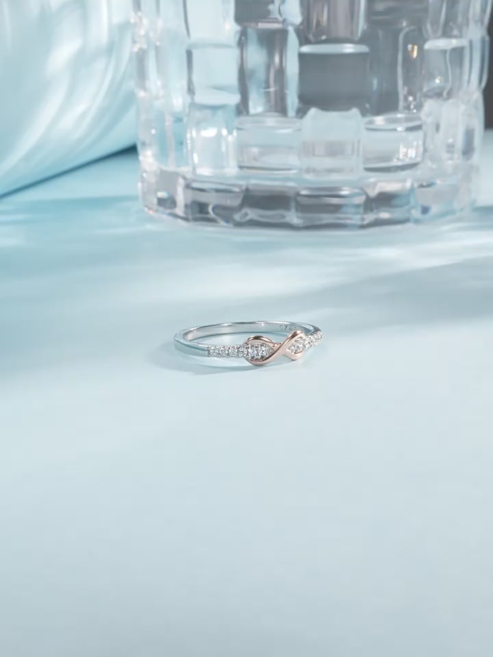 S925 Sterling Silver Ring, Recycled Sterling Silver Ring, 5A Cubic Zirconia Ring