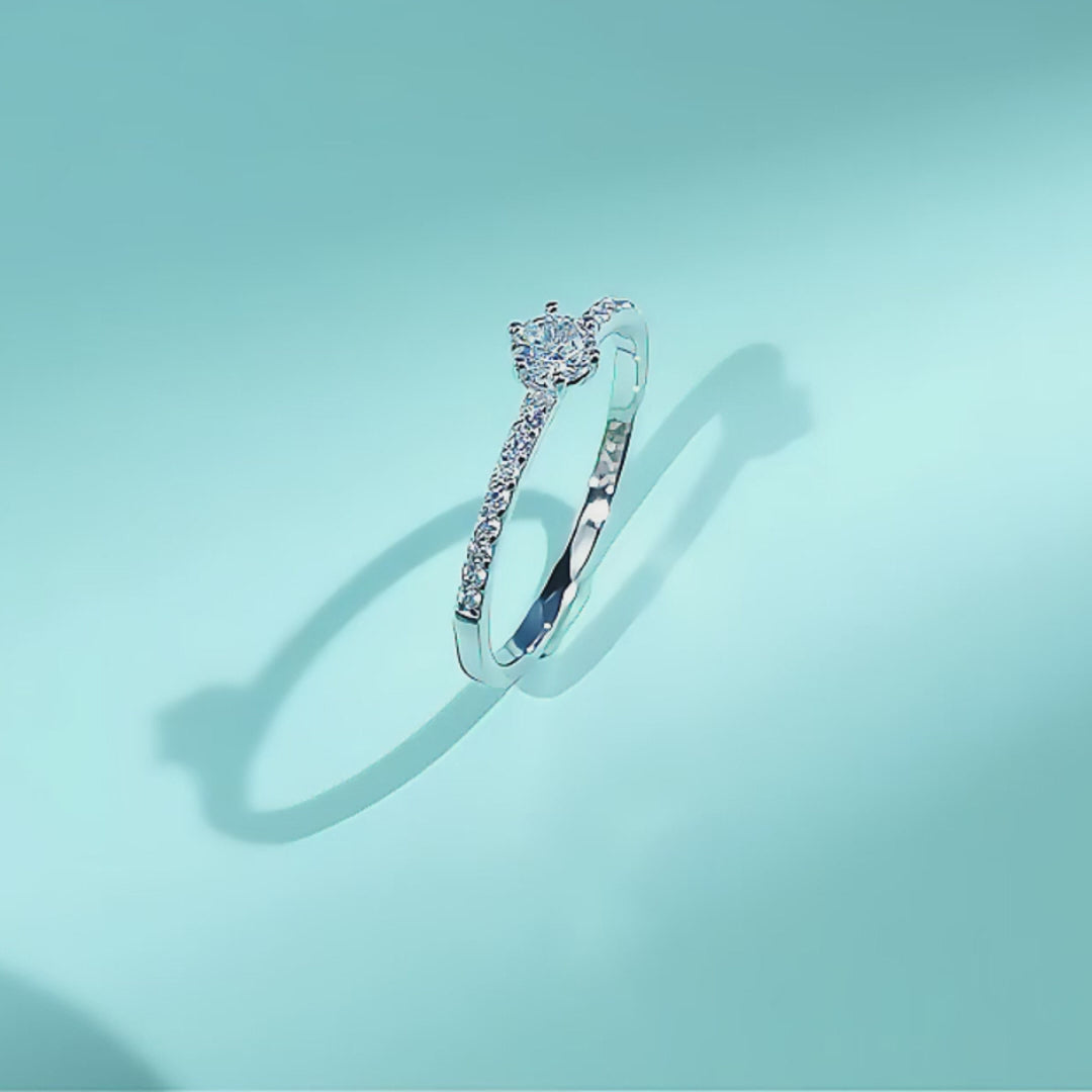 S925 Sterling Silver Ring, Recycled Sterling Silver Ring, 5A Cubic Zirconia Ring, Colored Zircon Ring