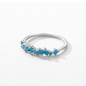 S925 sterling silver turquoise ring for women boho style